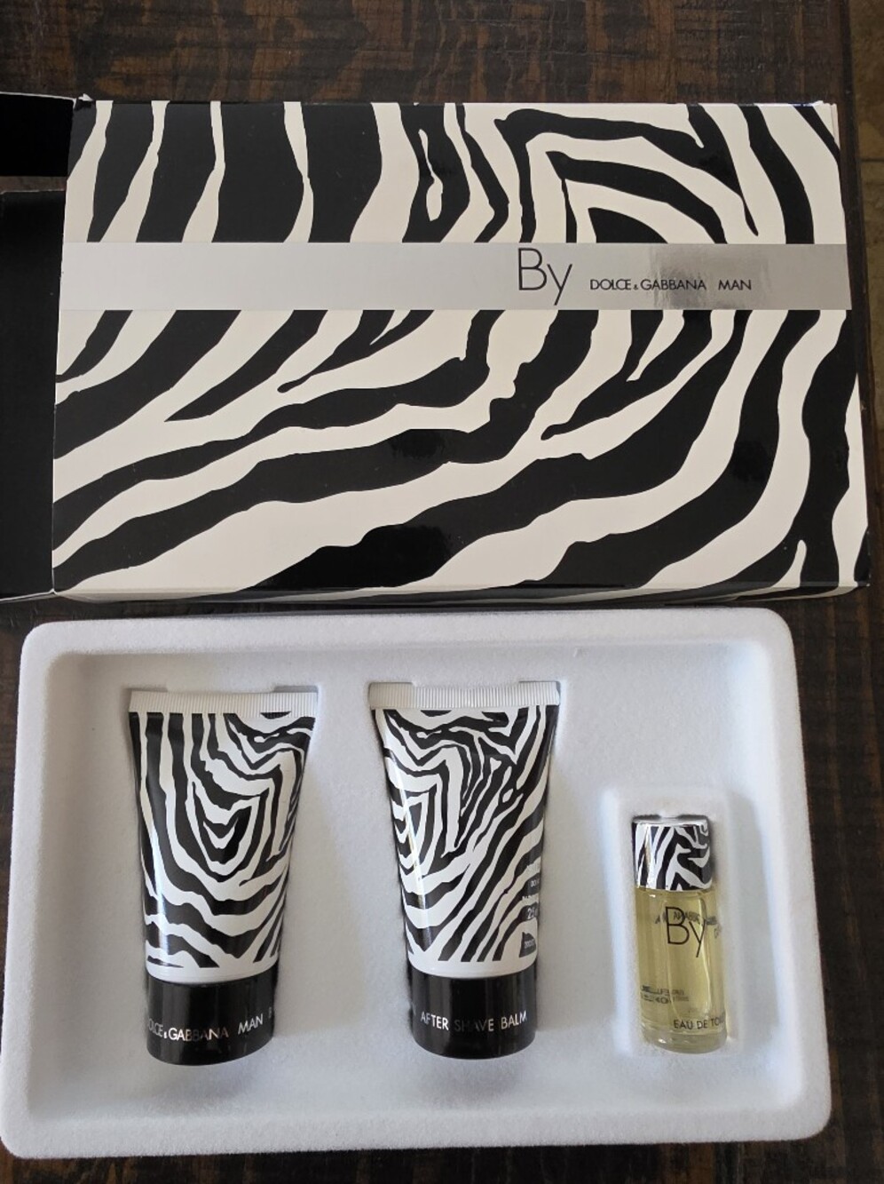 Rare Vintage Dolce & Gabbana "BY" Zebra 3-Piece Collector Set NIB Discontinued